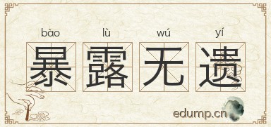 暴露无遗对对子图片