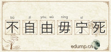 不自由，毋宁死图片