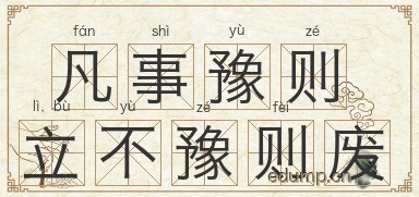 凡事豫则立，不豫则废图片