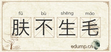 肤不生毛图片
