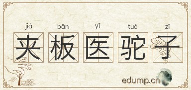 夹板医驼子图片