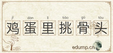 鸡蛋里挑骨头图片