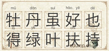 牡丹虽好，也得绿叶扶持图片