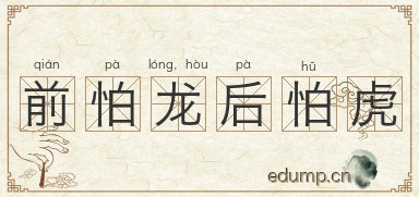 前怕龙，后怕虎图片