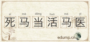 死马当活马医图片