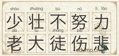 少壮不努力，老大徒伤悲图片