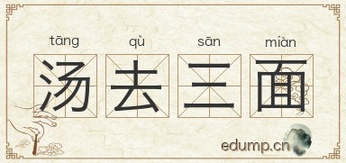 汤去三面图片