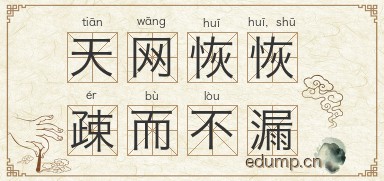 天网恢恢，疎而不漏图片