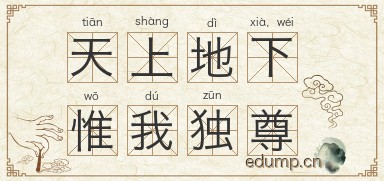 天上地下，惟我独尊图片