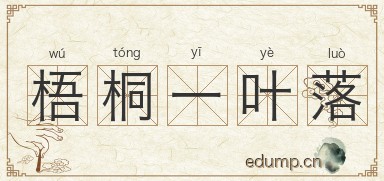 梧桐一叶落图片