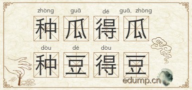 种瓜得瓜，种豆得豆图片